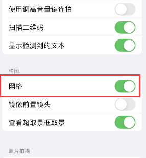 莲都苹果手机维修网点分享iPhone如何开启九宫格构图功能 