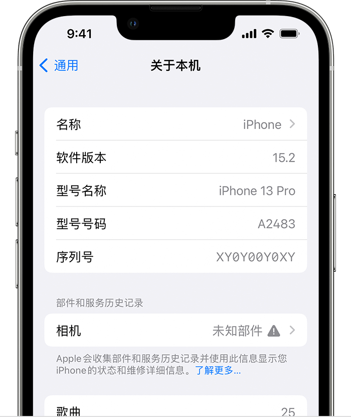 莲都苹果维修分享iPhone 出现提示相机“未知部件”是什么原因？ 